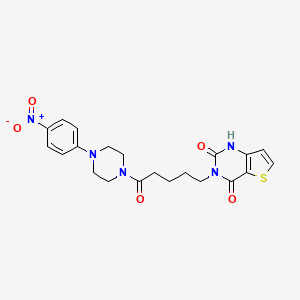 3-(5-(4-(4-nitrophenyl)piperazin-1-yl)-5-oxopentyl)thieno[3,2-d]pyrimidine-2,4(1H,3H)-dione