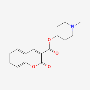 molecular formula C16H17NO4 B2469529 1-methylpiperidin-4-yl 2-oxo-2H-chromene-3-carboxylate CAS No. 633279-55-7