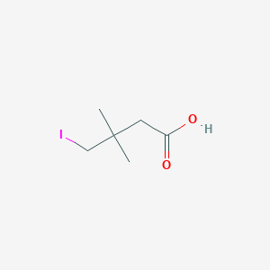 molecular formula C6H11IO2 B2469532 4-Iodo-3,3-dimethylbutanoic acid CAS No. 2172258-94-3