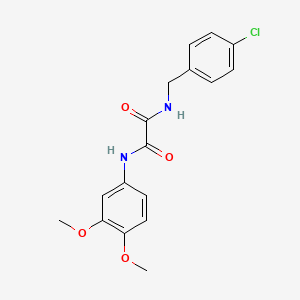molecular formula C17H17ClN2O4 B2469549 N-(4-chlorobenzyl)-N'-(3,4-dimethoxyphenyl)ethanediamide CAS No. 838867-21-3