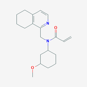 molecular formula C20H28N2O2 B2469550 N-(3-Methoxycyclohexyl)-N-(5,6,7,8-tetrahydroisoquinolin-1-ylmethyl)prop-2-enamide CAS No. 2411195-74-7