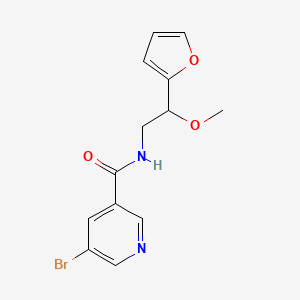 molecular formula C13H13BrN2O3 B2469568 5-bromo-N-(2-(furan-2-yl)-2-methoxyethyl)nicotinamide CAS No. 1795088-36-6
