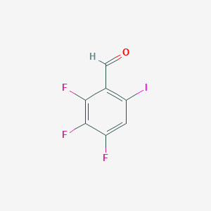 molecular formula C7H2F3IO B2469571 2,3,4-Trifluoro-6-iodobenzaldehyde CAS No. 1026898-78-1