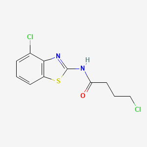 molecular formula C11H10Cl2N2OS B2469601 4-氯-N-(4-氯-1,3-苯并噻唑-2-基)丁酰胺 CAS No. 380469-87-4