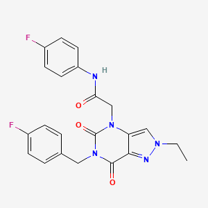 molecular formula C22H19F2N5O3 B2469607 N-(2-chloro-4-methylphenyl)-N'-[4-(5-phenyl-1,3,4-oxadiazol-2-yl)phenyl]urea CAS No. 951616-45-8