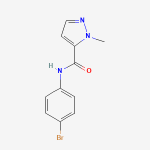molecular formula C11H10BrN3O B2469673 N-(4-溴苯基)-2-甲基吡唑-3-甲酰胺 CAS No. 957484-11-6