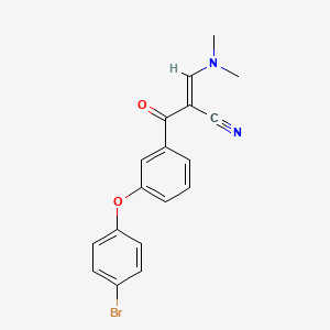 (E)-2-[3-(4-bromophenoxy)benzoyl]-3-(dimethylamino)-2-propenenitrile