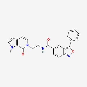 molecular formula C24H20N4O3 B2469679 N-(2-(1-甲基-7-氧代-1H-吡咯并[2,3-c]吡啶-6(7H)-基)乙基)-3-苯基苯并[c]异噁唑-5-甲酰胺 CAS No. 2034460-37-0