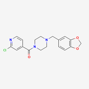 [4-(1,3-Benzodioxol-5-ylmethyl)piperazin-1-yl]-(2-chloropyridin-4-yl)methanone