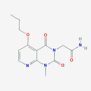 molecular formula C13H16N4O4 B2469693 2-(1-methyl-2,4-dioxo-5-propoxy-1,2-dihydropyrido[2,3-d]pyrimidin-3(4H)-yl)acetamide CAS No. 921480-54-8