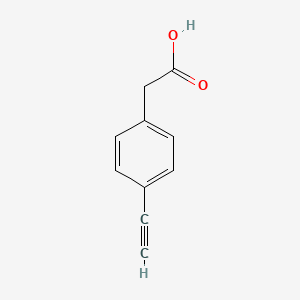 molecular formula C10H8O2 B2469699 4-Ethynyl-benzeneacetic acid CAS No. 213622-93-6