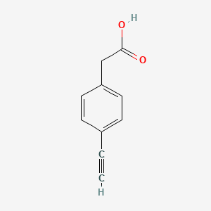 molecular formula C10H8O2 B2469699 Ácido 4-etinil-bencenacético CAS No. 213622-93-6