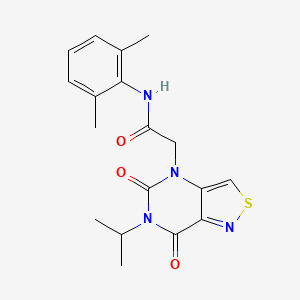 molecular formula C18H20N4O3S B2469710 N-(2,6-dimethylphenyl)-2-(6-isopropyl-5,7-dioxo-6,7-dihydroisothiazolo[4,3-d]pyrimidin-4(5H)-yl)acetamide CAS No. 1251703-88-4