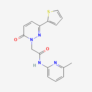 molecular formula C16H14N4O2S B2469735 N-(6-methylpyridin-2-yl)-2-(6-oxo-3-(thiophen-2-yl)pyridazin-1(6H)-yl)acetamide CAS No. 1246058-48-9