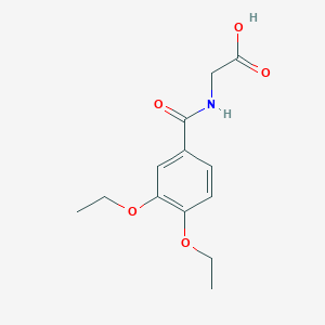 molecular formula C13H17NO5 B2469736 2-[(3,4-Diethoxyphenyl)formamido]acetic acid CAS No. 568544-09-2