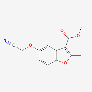 molecular formula C13H11NO4 B2469738 Methyl 5-(cyanomethoxy)-2-methyl-1-benzofuran-3-carboxylate CAS No. 314745-77-2