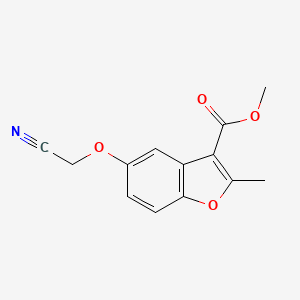 molecular formula C13H11NO4 B2469738 5-(シアノメトキシ)-2-メチル-1-ベンゾフラン-3-カルボン酸メチル CAS No. 314745-77-2