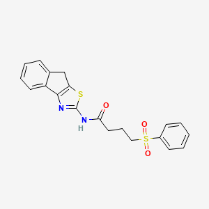 molecular formula C20H18N2O3S2 B2469739 N-(8H-indeno[1,2-d]tiazol-2-il)-4-(fenilsulfonil)butanamida CAS No. 922849-65-8