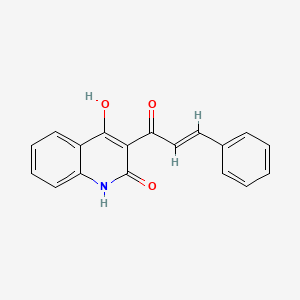 molecular formula C18H13NO3 B2469776 3-肉桂酰基-4-羟基喹啉-2(1H)-酮 CAS No. 384364-82-3