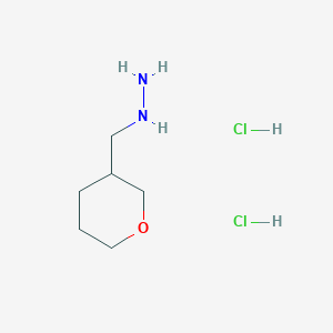 molecular formula C6H16Cl2N2O B2469777 Oxan-3-ylmethylhydrazine;dihydrochloride CAS No. 2460748-57-4