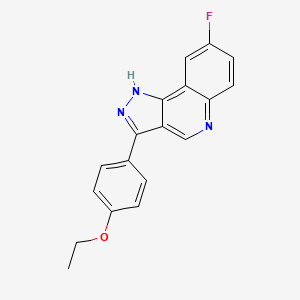 molecular formula C18H14FN3O B2469786 3-(4-ethoxyphenyl)-8-fluoro-1H-pyrazolo[4,3-c]quinoline CAS No. 1029768-10-2