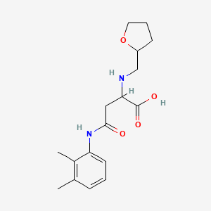 molecular formula C17H24N2O4 B2469789 4-(2,3-Dimethylanilino)-4-oxo-2-(oxolan-2-ylmethylamino)butanoic acid CAS No. 1026765-77-4