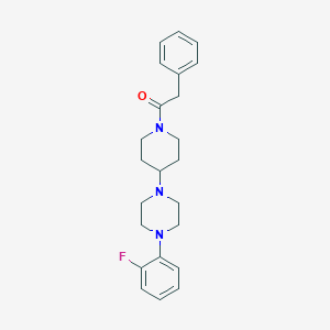 molecular formula C23H28FN3O B246980 1-(2-Fluorophenyl)-4-[1-(phenylacetyl)-4-piperidinyl]piperazine 