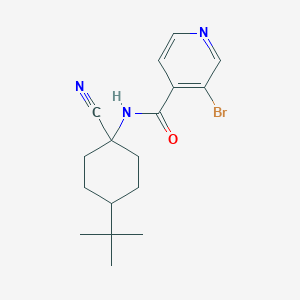 molecular formula C17H22BrN3O B2469800 3-Bromo-N-(4-tert-butyl-1-cyanocyclohexyl)pyridine-4-carboxamide CAS No. 2177059-07-1