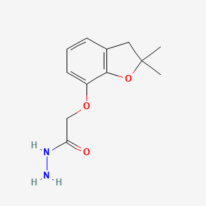 molecular formula C12H16N2O3 B2469803 2-[(2,2-Dimethyl-2,3-dihydro-1-benzofuran-7-yl)oxy]acetohydrazide CAS No. 959574-79-9