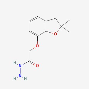 molecular formula C12H16N2O3 B2469803 2-[(2,2-二甲基-2,3-二氢-1-苯并呋喃-7-基)氧基]乙酰肼 CAS No. 959574-79-9