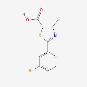 molecular formula C11H8BrNO2S B2469809 2-(3-溴苯基)-4-甲基噻唑-5-羧酸 CAS No. 927974-39-8