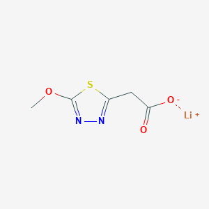 molecular formula C5H5LiN2O3S B2469813 锂；2-(5-甲氧基-1,3,4-噻二唑-2-基)乙酸盐 CAS No. 2418677-94-6