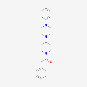 molecular formula C23H29N3O B246982 2-Phenyl-1-[4-(4-phenylpiperazin-1-yl)piperidin-1-yl]ethanone 