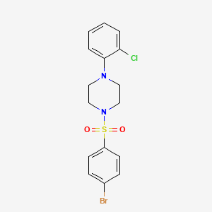 molecular formula C16H16BrClN2O2S B2469820 1-(4-Bromobenzenesulfonyl)-4-(2-chlorophenyl)piperazine CAS No. 289661-66-1
