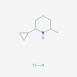 molecular formula C9H18ClN B2469825 2-环丙基-6-甲基哌啶；盐酸盐 CAS No. 2375259-19-9