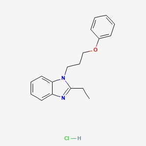 molecular formula C18H21ClN2O B2469831 2-ethyl-1-(3-phenoxypropyl)-1H-benzo[d]imidazole hydrochloride CAS No. 1052076-62-6