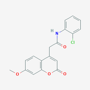 molecular formula C18H14ClNO4 B2469834 N-(2-氯苯基)-2-(7-甲氧基-2-氧代-2H-香豆素-4-基)乙酰胺 CAS No. 919837-19-7
