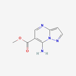 molecular formula C8H8N4O2 B2469836 Methyl 7-aminopyrazolo[1,5-a]pyrimidine-6-carboxylate CAS No. 1781460-30-7
