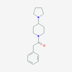 molecular formula C17H24N2O B246984 1-(Phenylacetyl)-4-(1-pyrrolidinyl)piperidine 