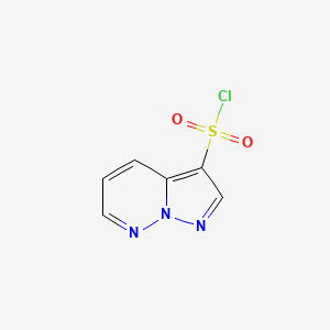 molecular formula C6H4ClN3O2S B2469847 Pyrazolo[1,5-b]pyridazine-3-sulfonyl chloride CAS No. 2219368-66-6