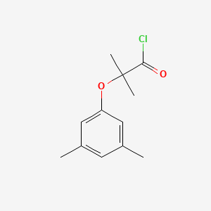 molecular formula C12H15ClO2 B2469864 2-(3,5-Dimethylphenoxy)-2-methylpropanoyl chloride CAS No. 76674-26-5