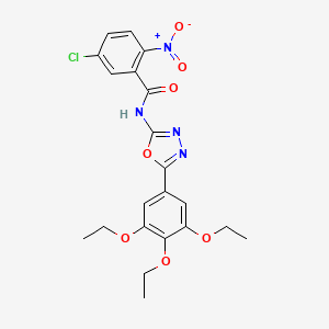 5-chloro-2-nitro-N-[5-(3,4,5-triethoxyphenyl)-1,3,4-oxadiazol-2-yl]benzamide