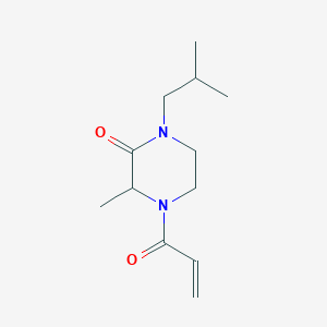 molecular formula C12H20N2O2 B2469869 3-Methyl-1-(2-methylpropyl)-4-prop-2-enoylpiperazin-2-one CAS No. 2224133-57-5