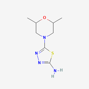 molecular formula C8H14N4OS B2469877 5-(2,6-Dimethylmorpholin-4-yl)-1,3,4-thiadiazol-2-amine CAS No. 923682-98-8