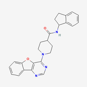molecular formula C25H24N4O2 B2469881 1-([1]benzofuro[3,2-d]pyrimidin-4-yl)-N-(2,3-dihydro-1H-inden-1-yl)piperidine-4-carboxamide CAS No. 1113116-98-5
