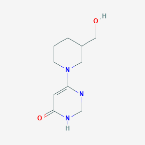 molecular formula C10H15N3O2 B2469885 4-[3-(Hydroxymethyl)piperidin-1-yl]-1H-pyrimidin-6-one CAS No. 1593816-62-6