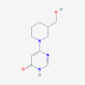 molecular formula C10H15N3O2 B2469885 4-[3-(Hidroximetil)piperidin-1-il]-1H-pirimidin-6-ona CAS No. 1593816-62-6