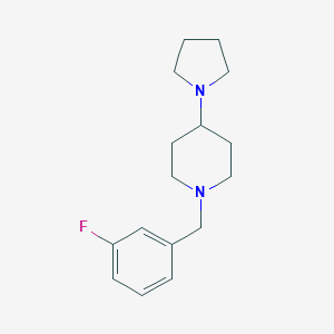 molecular formula C16H23FN2 B246989 1-(3-Fluorobenzyl)-4-(pyrrolidin-1-yl)piperidine 