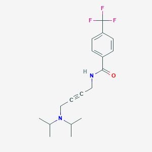 molecular formula C18H23F3N2O B2469892 N-(4-(diisopropylamino)but-2-yn-1-yl)-4-(trifluoromethyl)benzamide CAS No. 1396783-29-1