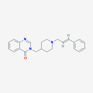 molecular formula C23H25N3O B2469894 3-[[1-[(E)-3-Phenylprop-2-enyl]piperidin-4-yl]methyl]quinazolin-4-one CAS No. 2380195-81-1